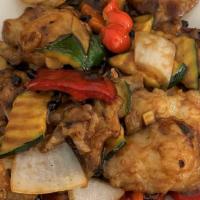 Fish fillets with black bean sauce  豆豉魚片 · 