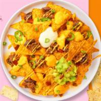 Nacho Supreme · Warm chips topped with your choice of meat, beans, cheese, salsa, guacamole, sour cream, let...