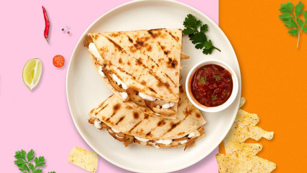 Sizzle The Steak Quesadilla  · Steak with cheese and salsa. Upgrade your quesadilla by adding cheese, guacamole, sour cream, lettuce, and tomato.