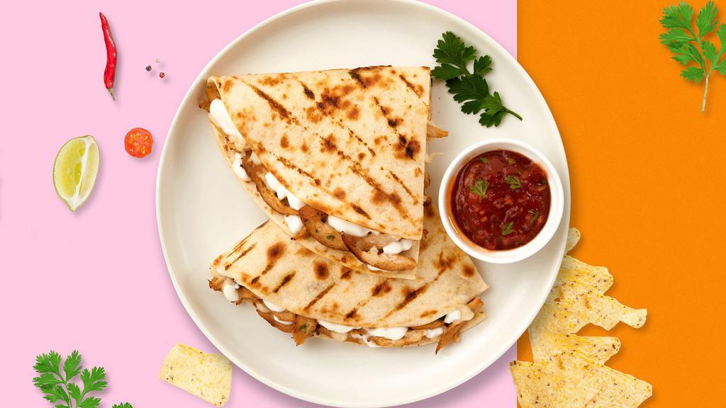Garden Veggie Quesadilla  · Mix of veggies with cheese and salsa. Upgrade your quesadilla by adding cheese, guacamole, sour cream, lettuce, and tomato.