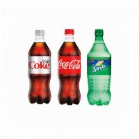 Bottle Soda · Coke, Diet Coke  and Sprite