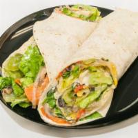 Grilled Veggies Wrap · With lettuce.