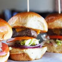 Cheeseburger Sliders · 3 All Beef Sliders, LTO, Pickles, Thousand Island Dressing