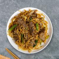 Beefed Up Chow Mein · Beef stir-fried with bean sprouts, white and green onions, and cabbage.