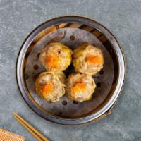 Siu Mai Love For You · House-made dim sum dumpling stuffed with pork, shrimp, and mushroom. 4 Pieces