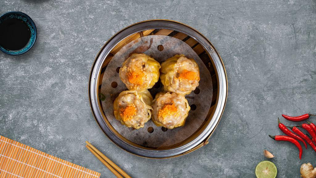 Siu Mai Love For You · House-made dim sum dumpling stuffed with pork, shrimp, and mushroom. 4 Pieces