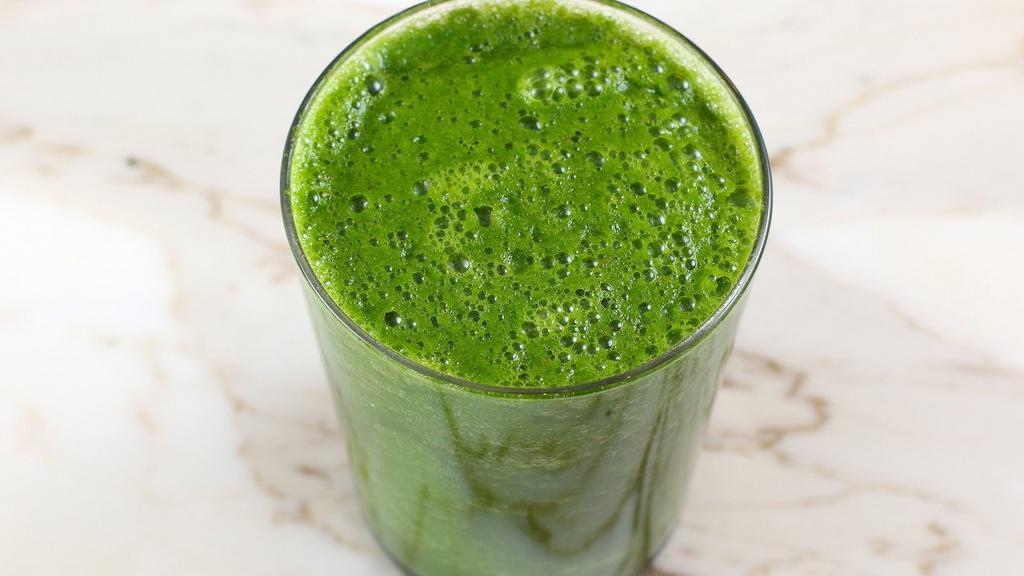 Organic Dark Green Smoothie · Gluten-free. Romaine, kale, spinach, cucumber, celery, parsley, and lemon, sorry no modifications.