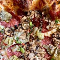Sorrento · With salami, mushrooms, and green onions.