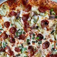 Lo CoCo’s Special · With anchovies, hearts of artichoke, pepperoni, and green onions.