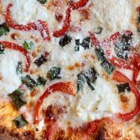 Porticello · With sweet red peppers, ricotta, and green onions.
