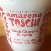 TOSCHI Amarena cherries (Ceramic jar) · You like maraschino cherries, those are garbage, you like amarena cherries, these are best I...