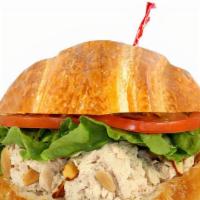 38. Tuna Almond & Cheese  · Tuna, Almond, Lettuce, Tomato, Mayonnaise. 
On the side: Pickle, Pepperoncini, Red Onion & M...