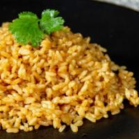 Brown Rice (GF) (Veg.) · Ginger-garlic infused jasmine brown rice.
