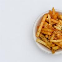 Garlic Fries · Fresh hand-cut potatoes with a touch of garlic paste.