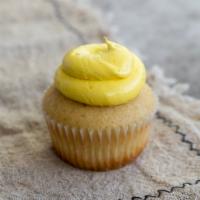 Lemon Drop (Mini Size) · Vanilla cake topped with a lemon buttercream frosting.