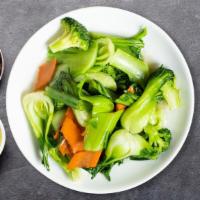 Steamed Mixed Vegetables · Freshly steamed seasonal vegetables.
