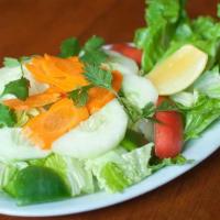Green Mixed Salad · Lettuce, tomatoes and cucumber.