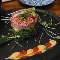 Tuna Poke Salad · wakame/daikon/avocado with spicy dressing