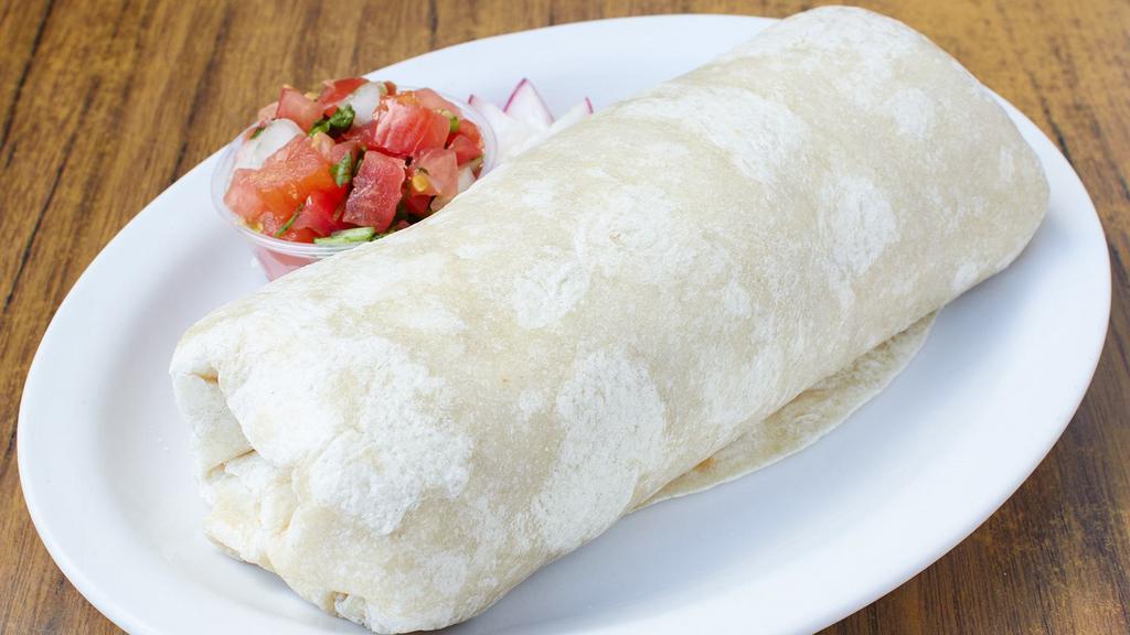 Baby Meat Burrito · Popular item. With small sized choice of meat, rice, beans and salsa. Make it super by adding cheese, guacamole, sour cream, lettuce and tomato; or make it mojado by smothering it in a savory sauce and topping it with cheese.