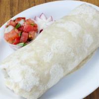 F - Chile Relleno Vegetarian Burrito · Vegetarian. With rice, beans and salsa. Make it super by adding cheese, guacamole, sour crea...