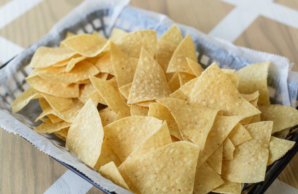 Chips (Small Bag) · House crafted corn chips.