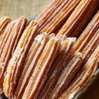 Churro · Vegetarian. Hand made fried Mexican pastry with sugar and cinnamon.