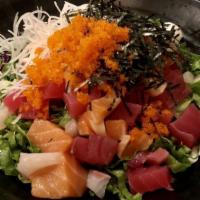 Ultimate Salad · Hot. Assorted fresh raw fish, sesame oil, tobiko, lettuce with house special spicy sauce.