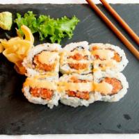 Spicy Tuna Roll (6-8) · Six to eight pieces. Spicy tuna, spicy sauce and cucumber.