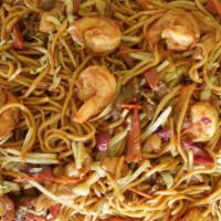 House special chow mein-small · size : small .
mixed shrimps, beef ,chicken & pork and vegetable in chow mein