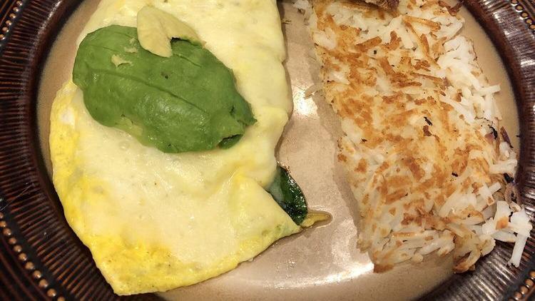 Popeye's Omelet · Spinach, mushrooms, and jack cheese.