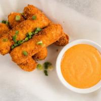 Cheddar Potato Croquettes · Panko-Crusted Russet Potato & Mixed Cheese, Side of Chipotle Aioli