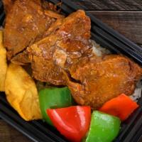 Budget Lunch Beef Mechado · Beef slices, potato and bell pepper braised in tomato sauce with choice of white rice or noo...