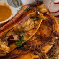Baja Taco · Shrimp, Cheese, Onion cilantro