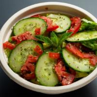 Fattoush Salad · 32 oz Bowl- Lettuce, Tomato, Cucumber, Bell Pepper & Pita Chips with our House Dressing
