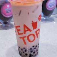 8. Pearl Milk Tea w/ Red Beans · Includes Pearls and Red Bean