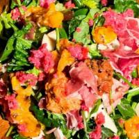 Gladiator Salad · Chopped Antipasto Salad, Italian. Prosciutto, Spicy Salami, Copocollo,. Porchetta, Mortadell...
