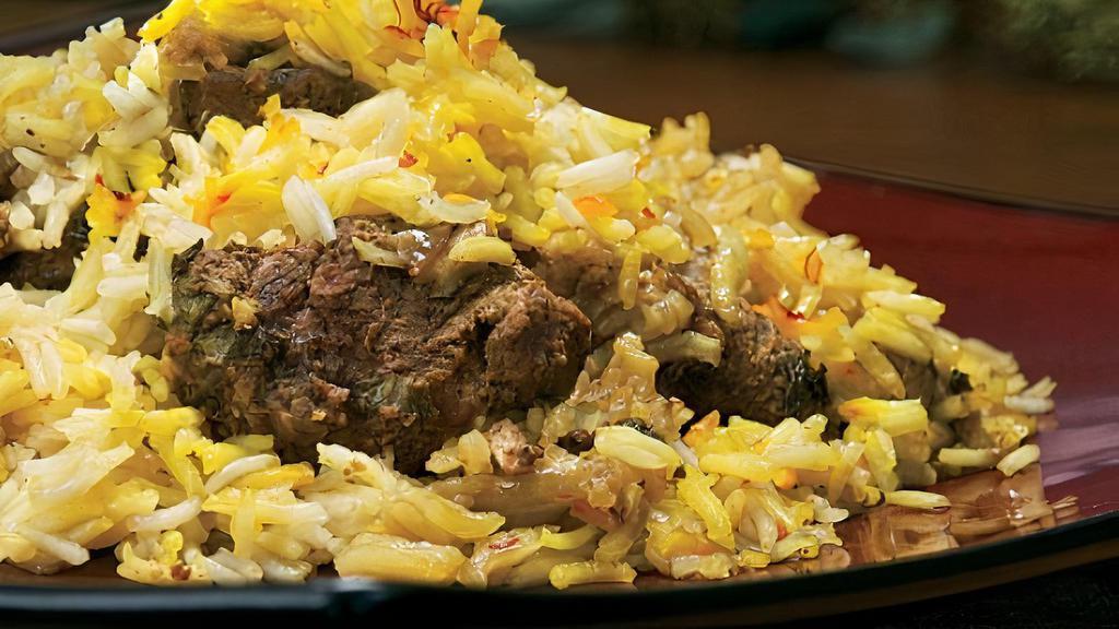 7. Lamb Biriyani · A special lamb dish cooked with special spices and saffron flavored basmati rice.