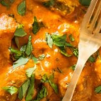 18. Chicken Tikka Masala · Boneless chicken tandoori barbecued in a clay oven, then cooked in a very special curry sauc...