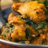 17. Saag Chicken · A detectable combination of fresh spinach cooked in traditional in blend of chicken curry.