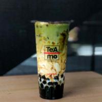 Uji Matcha Latte · Premium matcha tea, brown sugar syrup, organic milk, and brown sugar boba.