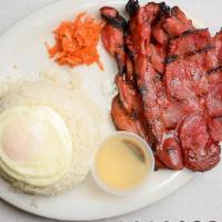 Grilled Tocino · Honey cured and grilled meat of your choice served with achara and special vinegar sauce. Ri...