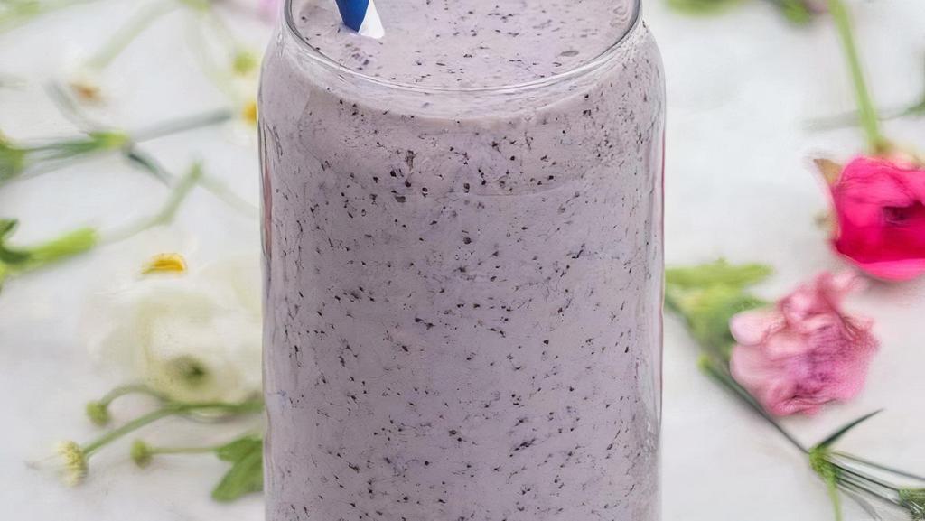 Protein Pb & Blueberry Smoothie · A plant-based protein boost with INBLOOM’s signature vanilla protein powder, packed with banana, blueberries, almond milk, peanut butter. Make it a nutritious take on your classic PB&J combo with an INBLOOM booster. . Allergens: N = Contains nuts