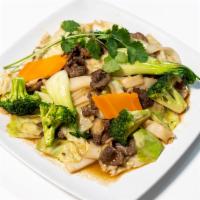 Stir Fry · Served with mixed vegetables. Choice of (1) base and choice of (1) protein.