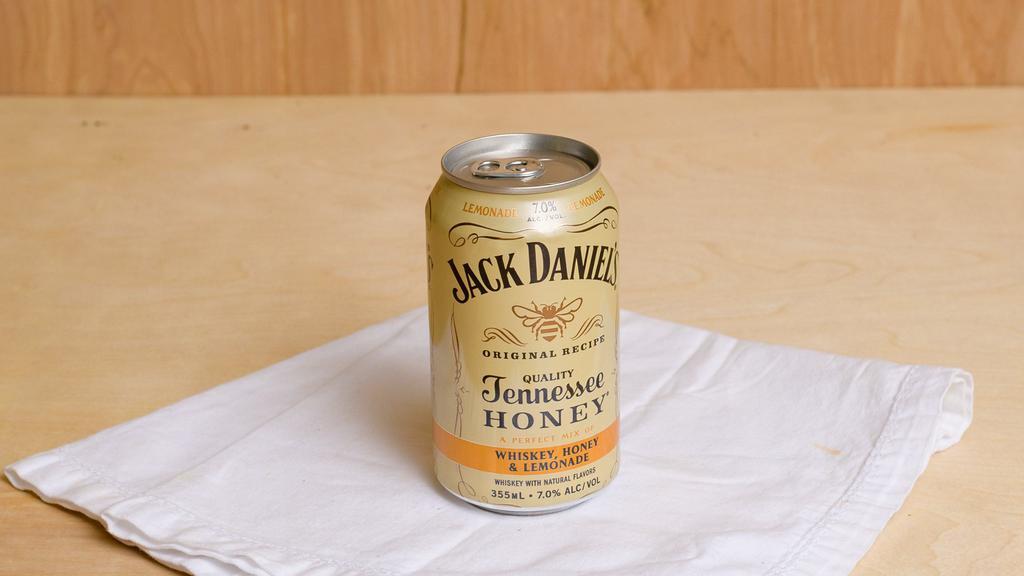 Jack Daniel's Honey & Lemonade Cocktail | 355ML · ALC: 7.0% By Vol.
A Perfect mix of Whiskey, Honey & Lemonade Whiskey with natural flavors.