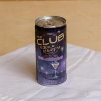 The Club Vodka Martini | 200ML Can · ALC: 20.0% By Vol. 40 Proof.
Made with Vodka and dry vermouth.