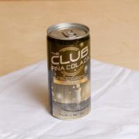 The Club Pina Colada | 200ML Can · ALC 10.0% By Vol. 20 Proof.
Made with Rum, Non-Dairy Cream Liqueur and Natural Flavor.