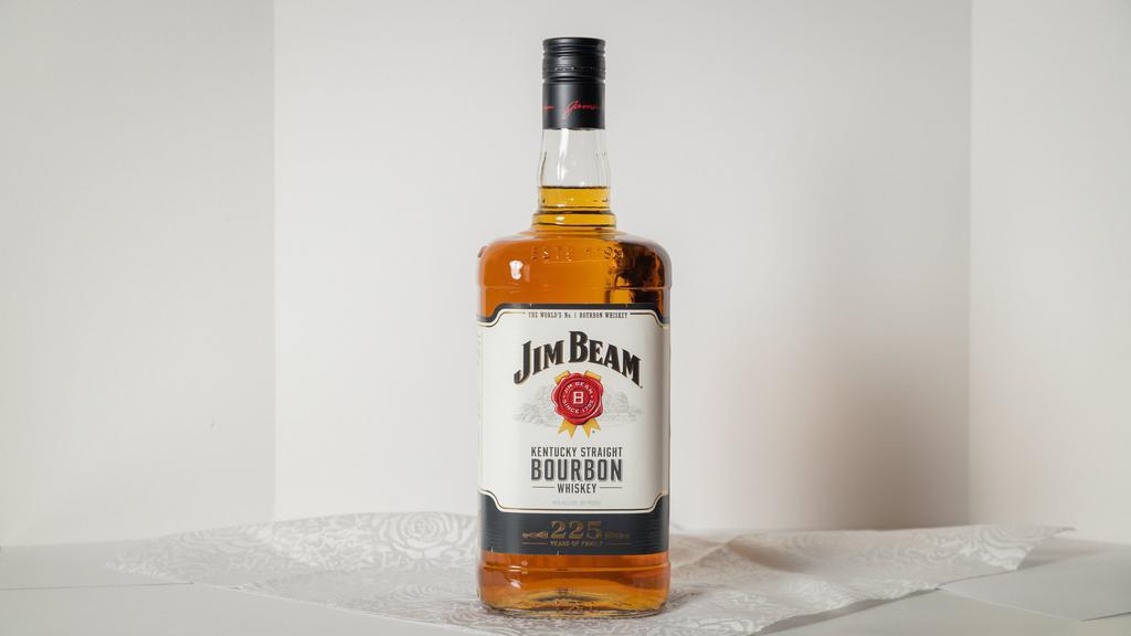 Jim Beam Kentucky Straight Bourbon Whiskey | 1.75Liters · ALC 40% by Vol. 80 Proof.
Aged 4 years.
The World's No. 1 Bourbon Whiskey.