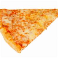 Slice of Cheese Pizza · Slice of large cheese pizza.