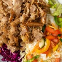 Chicken & Gyro Combo Platter · Delicious combination of Chicken & Gyro prepared with Mediterranean spices. Served with rice...