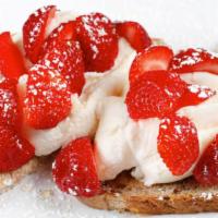 Strawberry & Ricotta Toast · Enjoy two slices of nut & grain bread, topped with a spread of ricotta cheese, two individua...